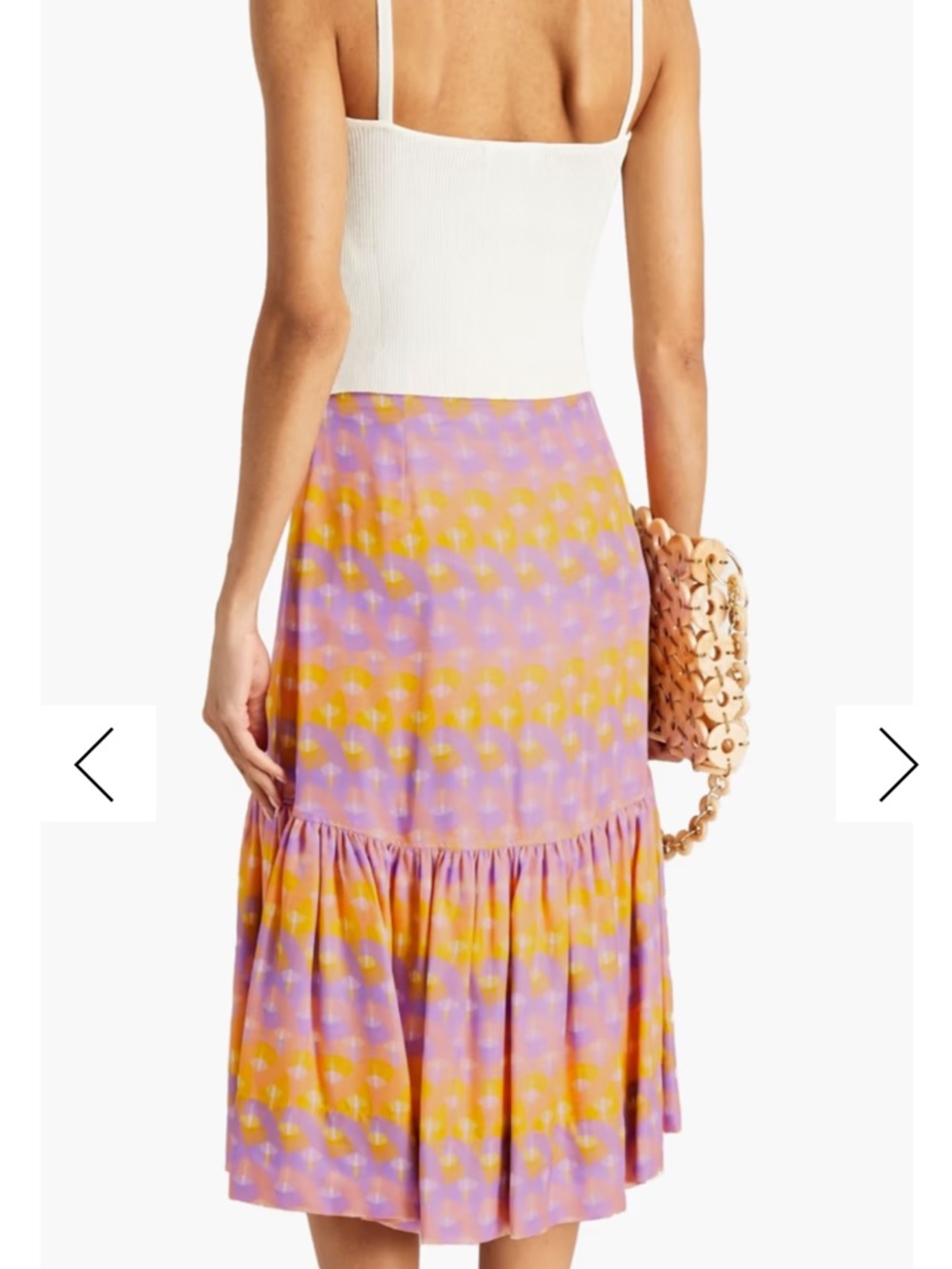 SANDRO
Printed satin-twill midi skirt - Picture 2 of 11